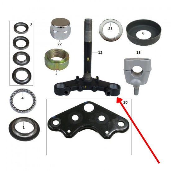 Bajaj Boxer Direksiyon Alt Kelepçe Milli