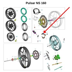 Bajaj Pulsar NS 160 / AS 150 Arka Fren Balatası