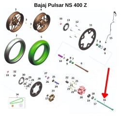 Bajaj Pulsar NS 400 Z Aks Mili Arka