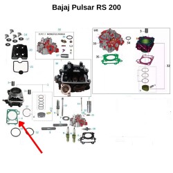 Bajaj Pulsar RS 200 / NS 200 Silindir Contası Alt