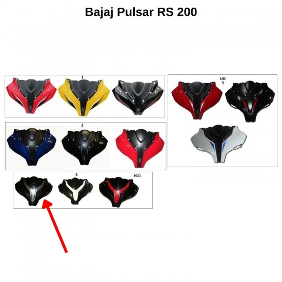 Bajaj Pulsar RS 200 Far Muhafazası Siyah (2021 ve Sonrası)