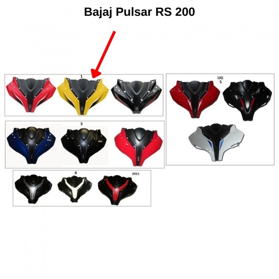Bajaj Pulsar RS 200 Far Muhafazası Sarı (Euro 3) (2015 - 2016)