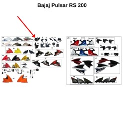 Bajaj Pulsar RS 200 Dekoratif Kapak Sağ (Euro 4)