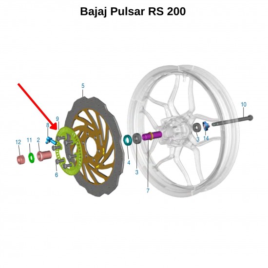 Bajaj Pulsar RS 200 / UG / NS 200 / ABS Ön Hız Sensör Diski