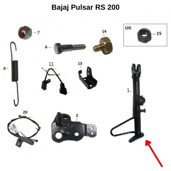 Bajaj Pulsar RS 200 / UG Yan Sehpa