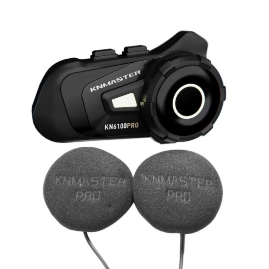 Knmaster KN6100 Pro Motosiklet İnterkomu Siyah