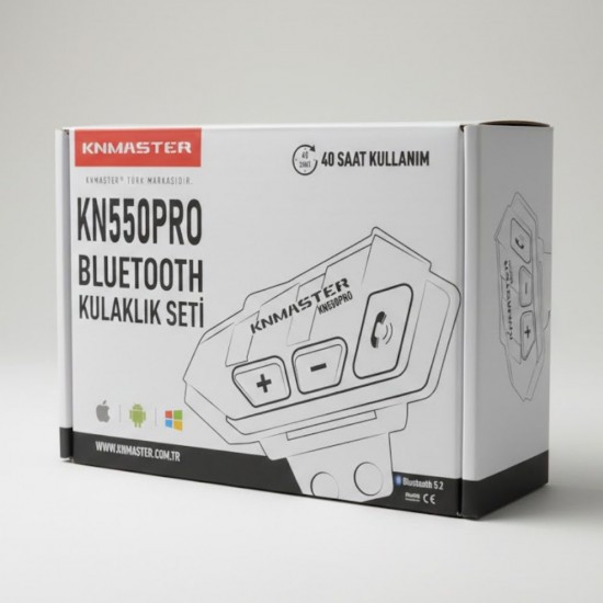 Knmaster KN550 Pro Motosiklet Bluetooth Kulaklık Mikrofon Seti