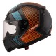 LS2 Rapid 2 Extra Kapalı Motosiklet Kaskı Mat Siyah / Gri / Turuncu / Mavi