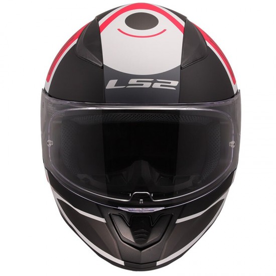 LS2 Rapid 2 Grid Kapalı Motosiklet Kaskı Mat Siyah / Beyaz / Kırmızı