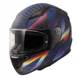 LS2 Rapid 2 Optik Kapalı Motosiklet Kaskı Mat Mavi / Mor