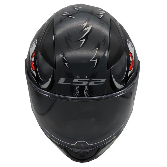 LS2 Rapid 2 Spox Kapalı Motosiklet Kaskı Gri / Kırmızı