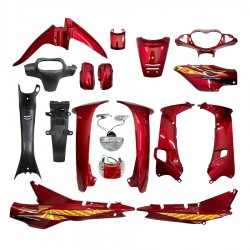 Kalipso - Çelik Cub 100 Grenaj Set Kırmızı (Far, Stop ve Sinyal Dahil)