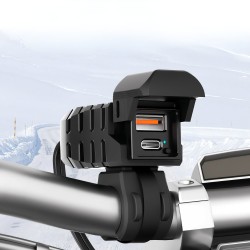 Knmaster UC200 Motosiklet USB ve Type-C Çift Girişli Şarj Soketi