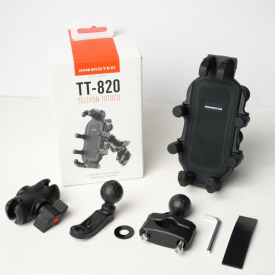 Knmaster TT-820 Titreşim Önleyicili Motosiklet Telefon Tutucu