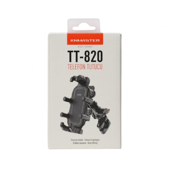 Knmaster TT-820 Titreşim Önleyicili Motosiklet Telefon Tutucu