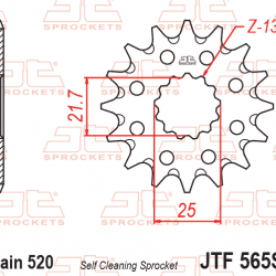 Kawasaki Kle650 Versys Abs Jt Sprockets Ön Dişli 16-19 (15T)