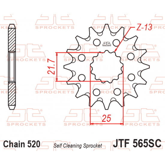 Kawasaki Kle650 Versys Abs Jt Sprockets Ön Dişli 16-19 (15T)