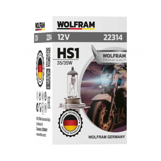 Wolfram HS1 12V 35/35W Motosiklet Halojen Far Ampulü