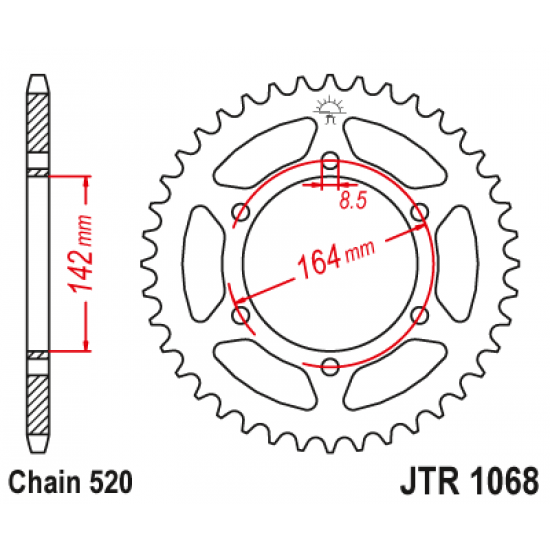 Hyosung GT 250 R JT Sprockets Arka Dişli 46 T (2004 - 2015)