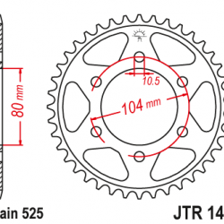 Kawasaki Ninja ZX-10R  JT Sprockets Arka Dişli 39 T (2011 - 2020)