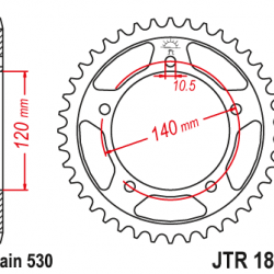 Triumph Tiger 1050 JT Sprockets Arka Dişli 44 T (2007 - 2014)