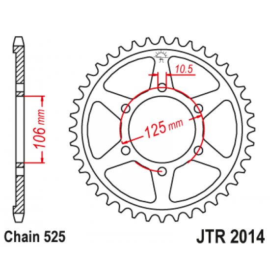 Triumph Tiger 800 XRX JT Sprockets Arka Dişli 50 T (2015 - 2020)