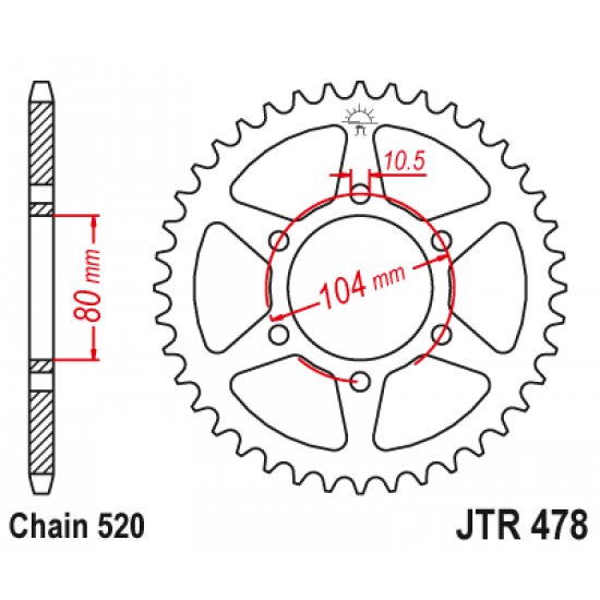CFmoto 700CL-X Heritage JT Sprockets Arka Dişli 46 T (2022 - 2025)