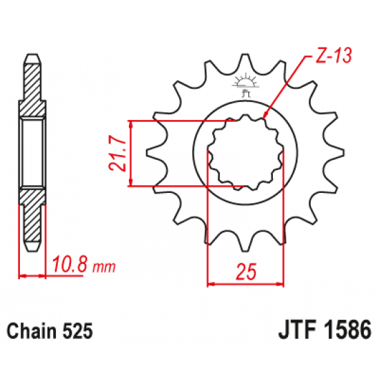 Yamaha YZF R6 JT Sprockets Ön Dişli 16T (2006 - 2024)