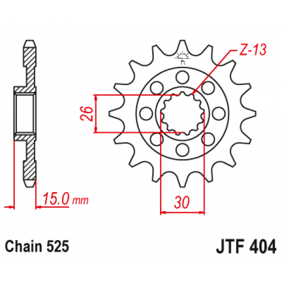 BMW S 1000 RR JT Sprockets Ön Dişli 17T (2009 - 2020) 