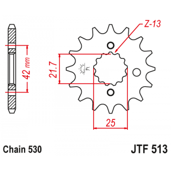 Suzuki GSX-R 1300 Hayabusa  JT Sprockets Ön Dişli 17T (1999 - 2007) Suzuki GSX-R 1300 Hayabusa  JT Sprockets Ön Dişli 17T (1999 - 2007)